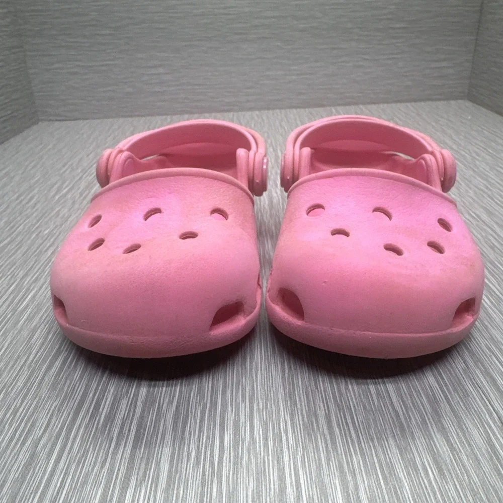 Crocs Kids Pink Clogs Slip On Sandals Shoes Size 8‎ Toddler Comfort Foam